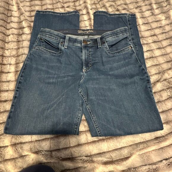 NWOT Wrangler Women's Dark Blue Ultimate Riding Jean Q-Baby Boot Cut - Picture 8 of 13